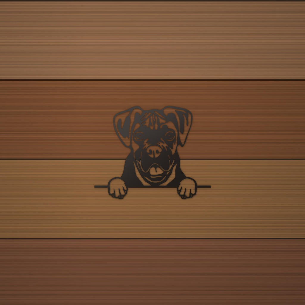 Boxer Dog Lover Gift Metal Dog Sign — alternate angle
