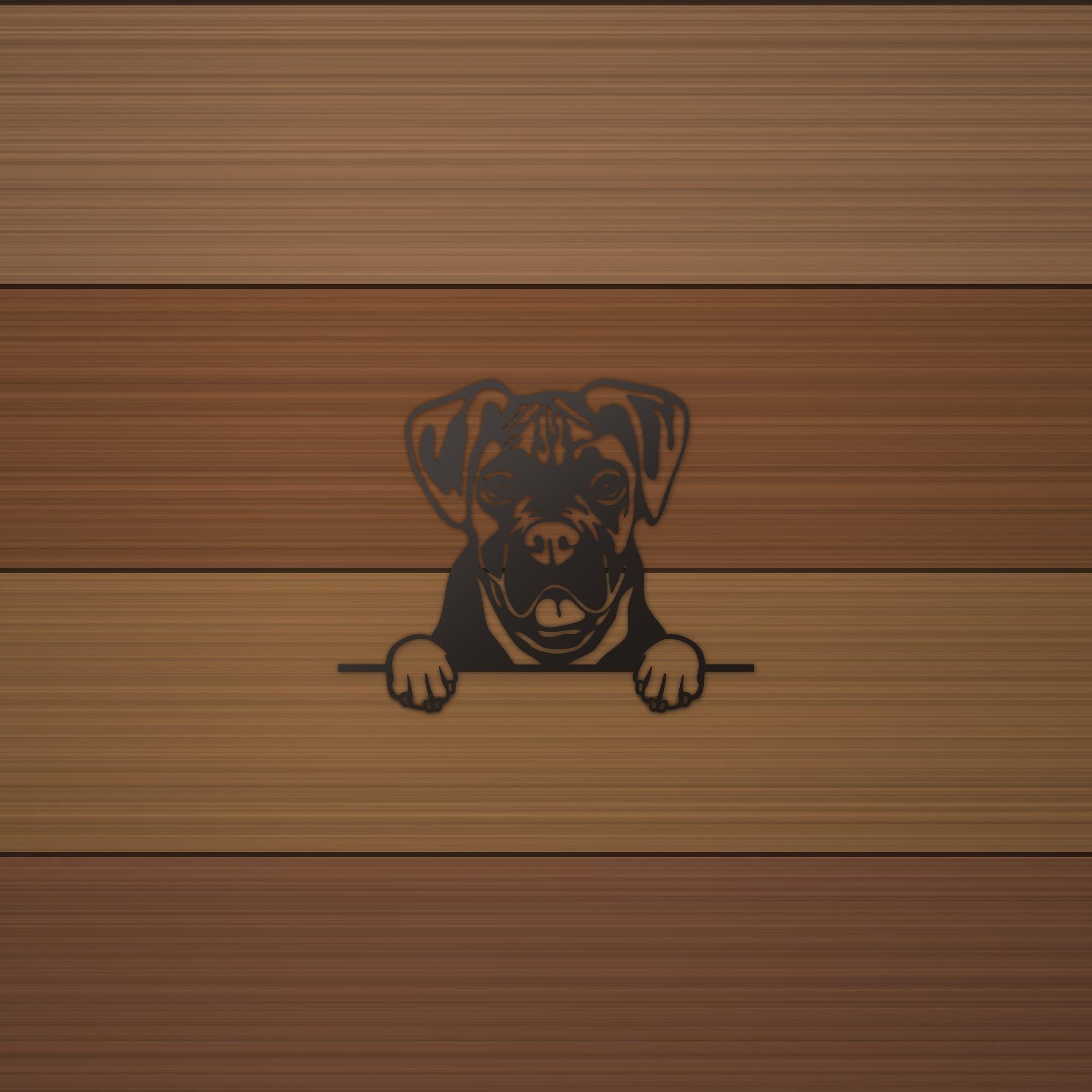 Boxer Dog Lover Gift Metal Dog Sign — alternate angle