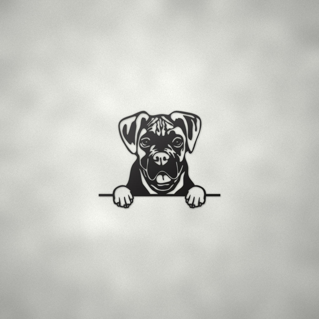 Boxer Dog Lover Gift Metal Dog Sign — alternate angle