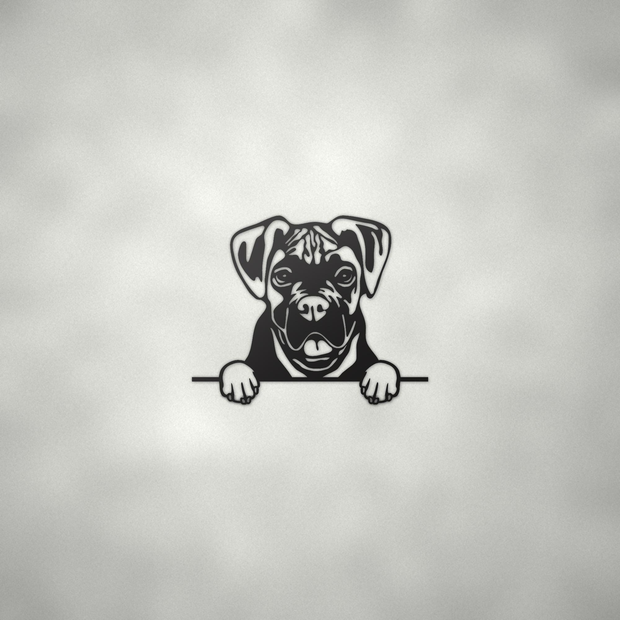 Boxer Dog Lover Gift Metal Dog Sign — alternate angle