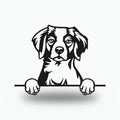 Brittany Dog Lover Gift Metal Dog Sign — front view on white background
