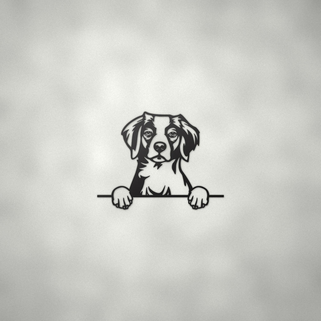 Brittany Dog Lover Gift Metal Dog Sign — alternate angle
