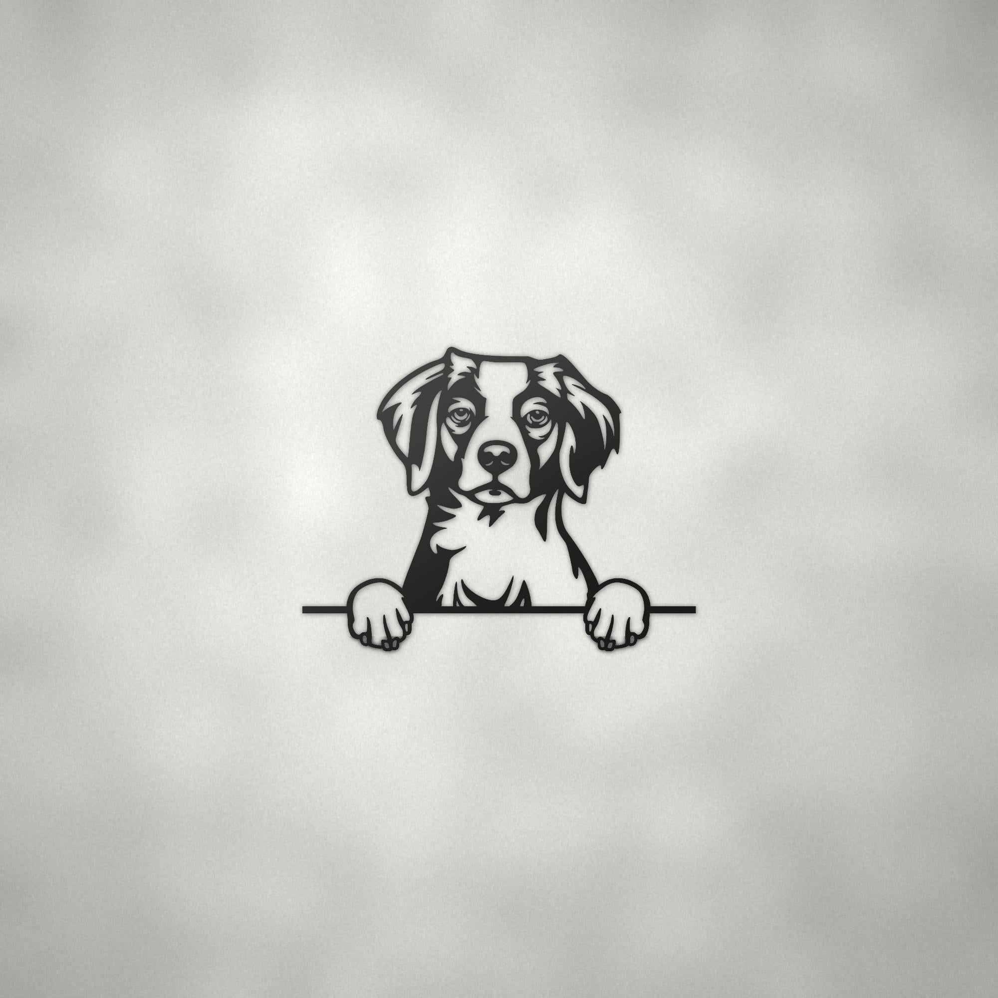 Brittany Dog Lover Gift Metal Dog Sign — alternate angle