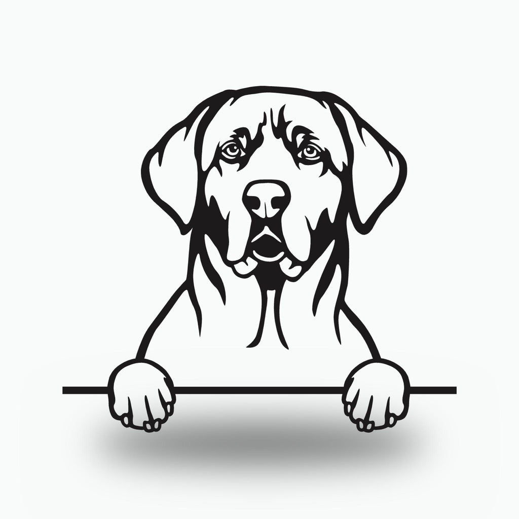 Broholmer Dog Lover Gift Metal Dog Sign — front view on white background