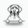 Broholmer Dog Lover Gift Metal Dog Sign — front view on white background