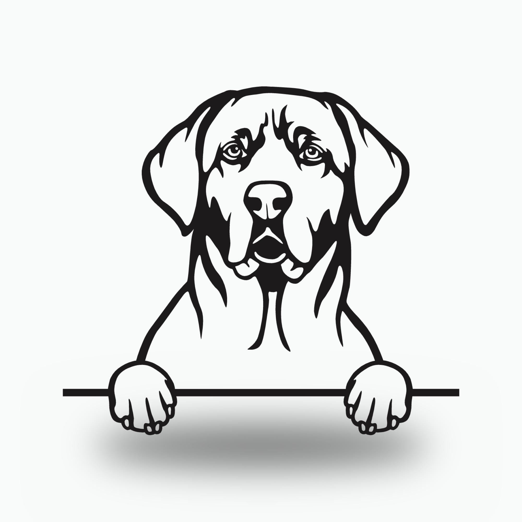 Broholmer Dog Lover Gift Metal Dog Sign — front view on white background