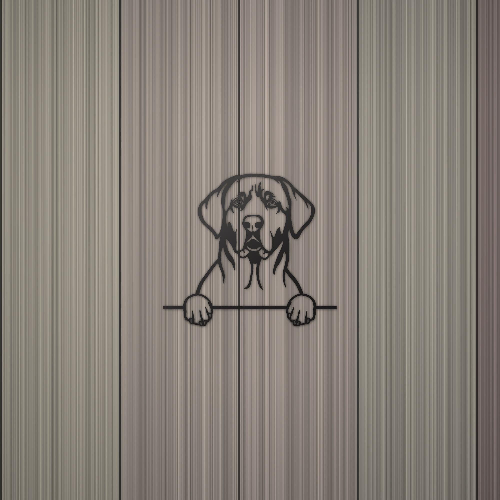 Broholmer Dog Lover Gift Metal Dog Sign — detail view