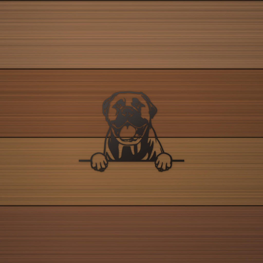Bull Mastiff Dog Lover Gift Metal Dog Sign — alternate angle