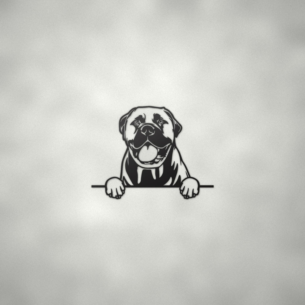 Bull Mastiff Dog Lover Gift Metal Dog Sign — alternate angle
