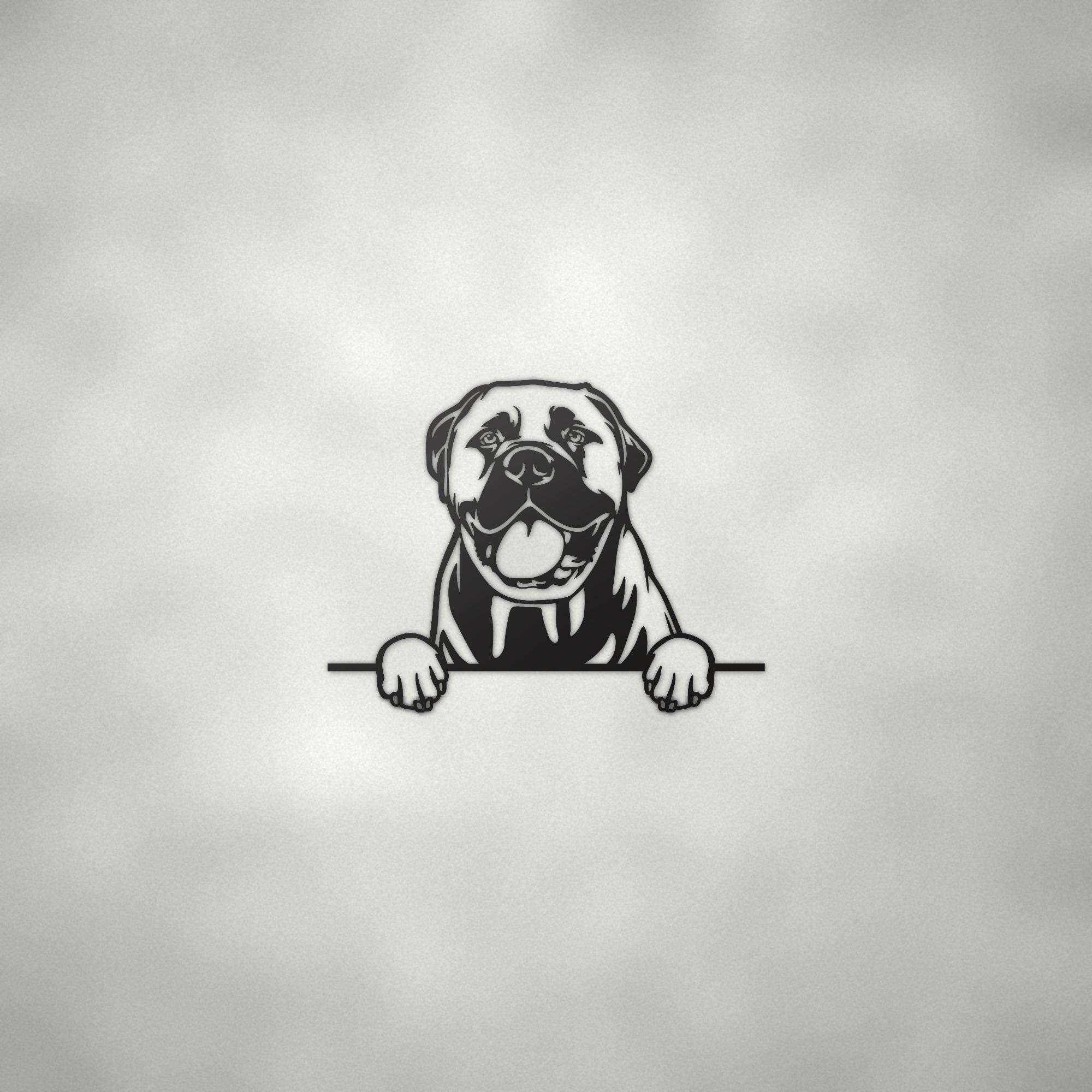 Bull Mastiff Dog Lover Gift Metal Dog Sign — alternate angle