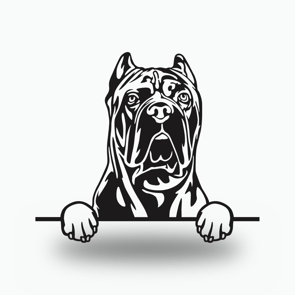 Cane Corso Dog Lover Gift Metal Dog Sign — front view on white background