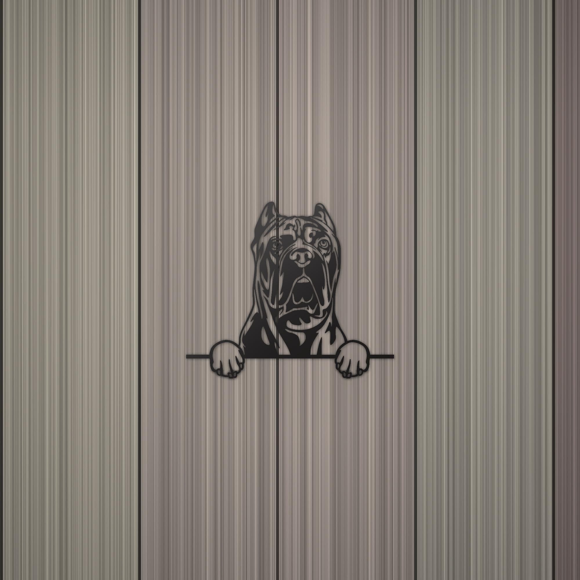 Cane Corso Dog Lover Gift Metal Dog Sign — detail view