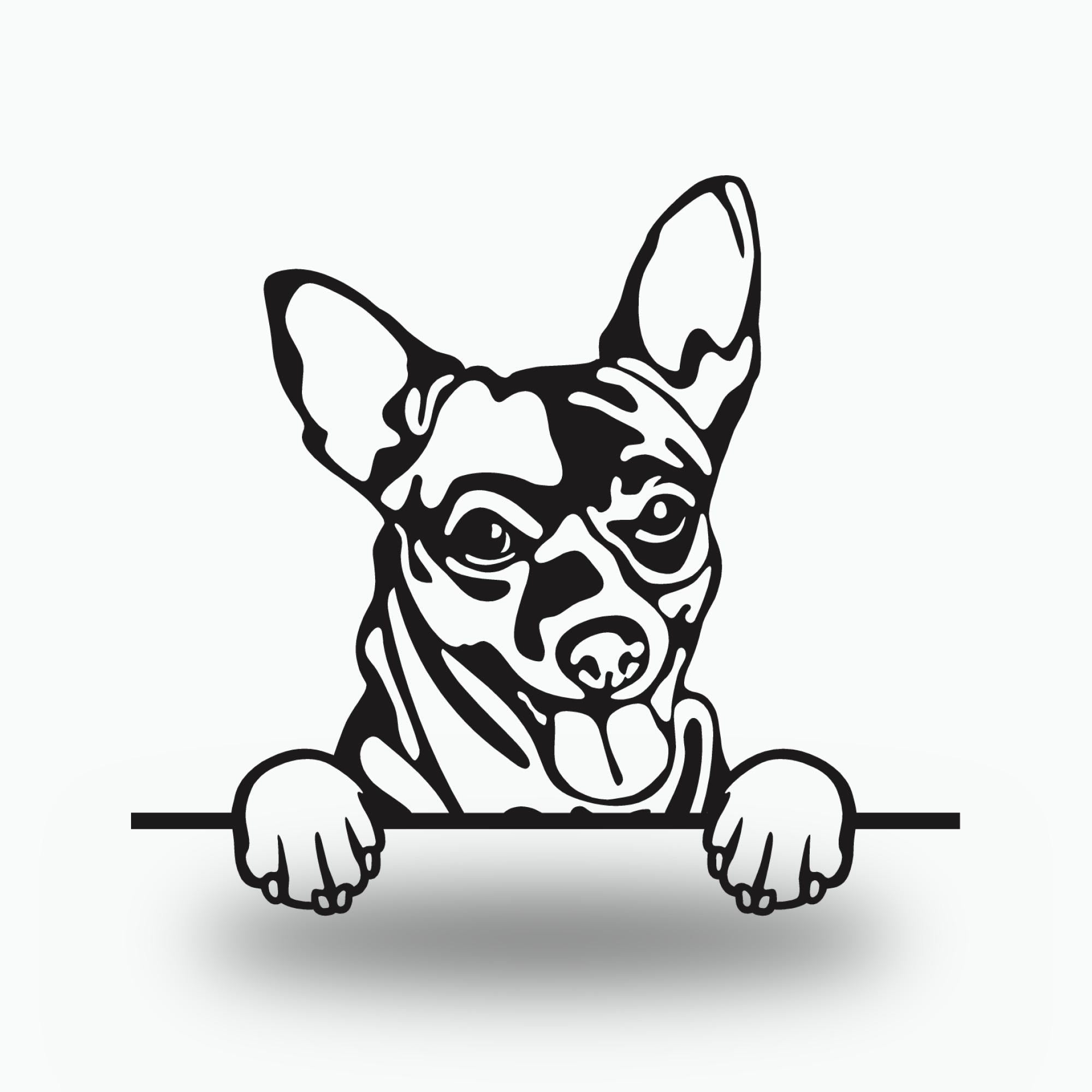 Chihuahua Dog Lover Gift Metal Dog Sign — front view on white background