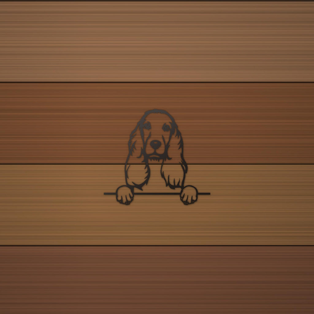 Cocker Spaniel Dog Lover Gift Metal Dog Sign — alternate angle