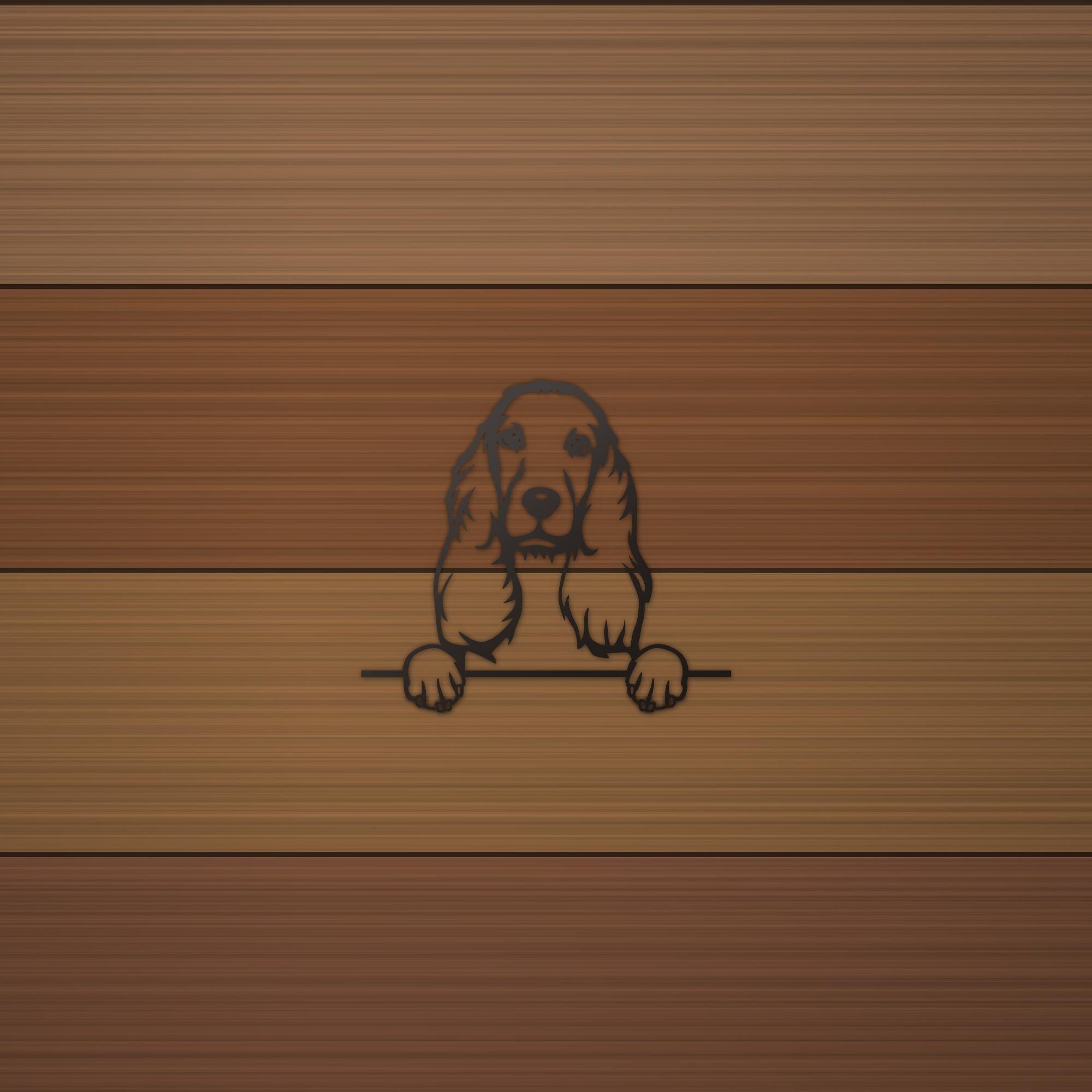 Cocker Spaniel Dog Lover Gift Metal Dog Sign — alternate angle