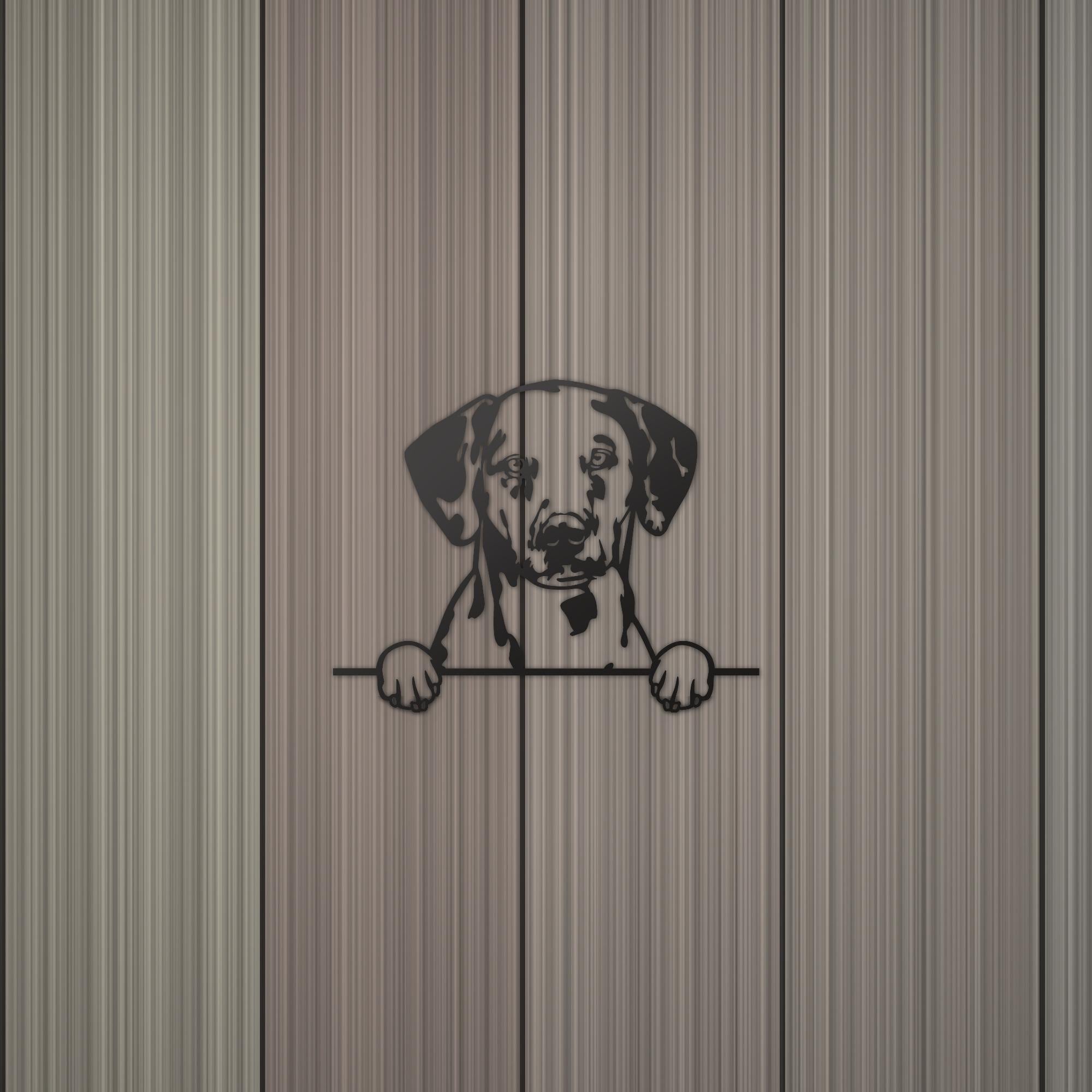 Dalmatian Dog Lover Gift Metal Dog Sign — detail view