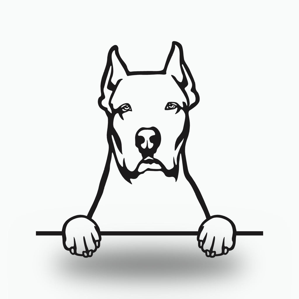 Dogo Argentino Dog Lover Gift Metal Dog Sign — front view on white background