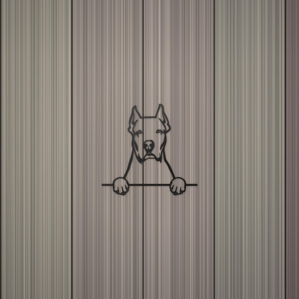 Dogo Argentino Dog Lover Gift Metal Dog Sign — detail view