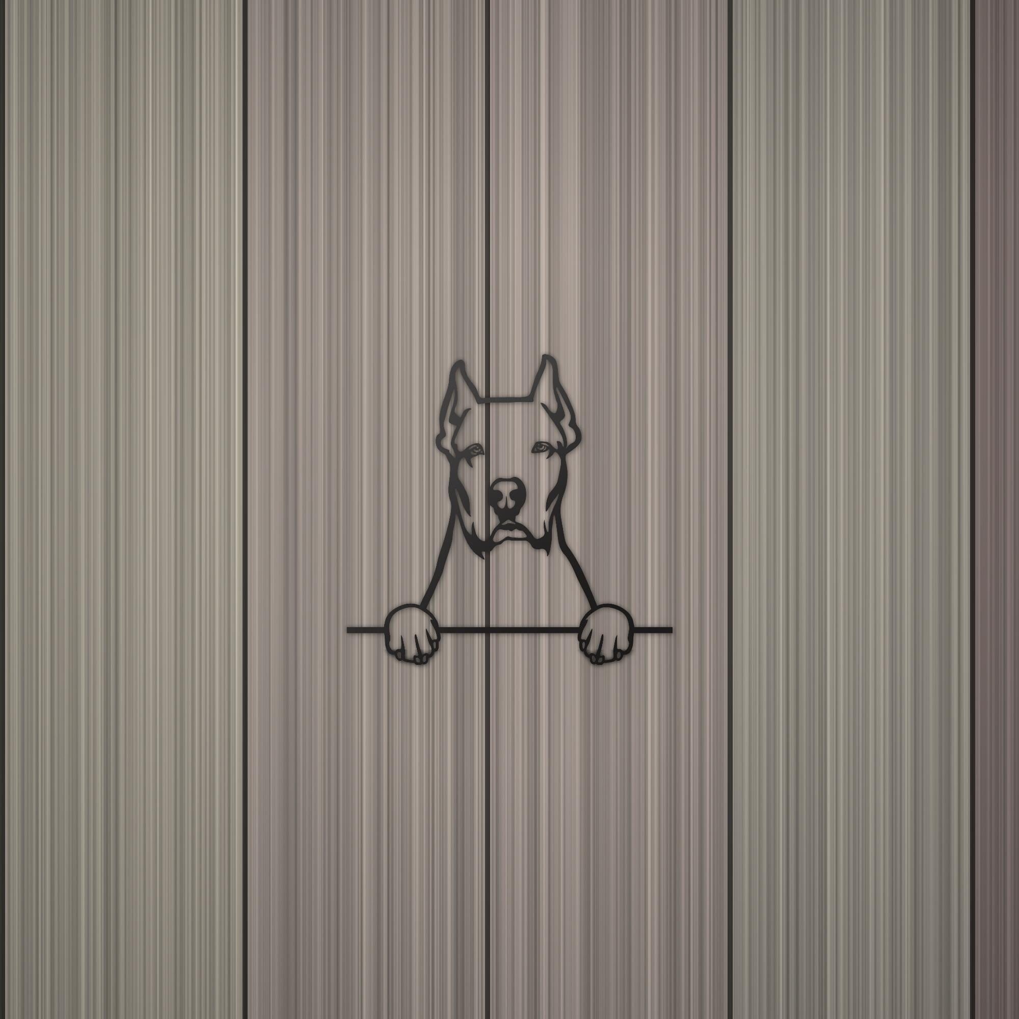 Dogo Argentino Dog Lover Gift Metal Dog Sign — detail view