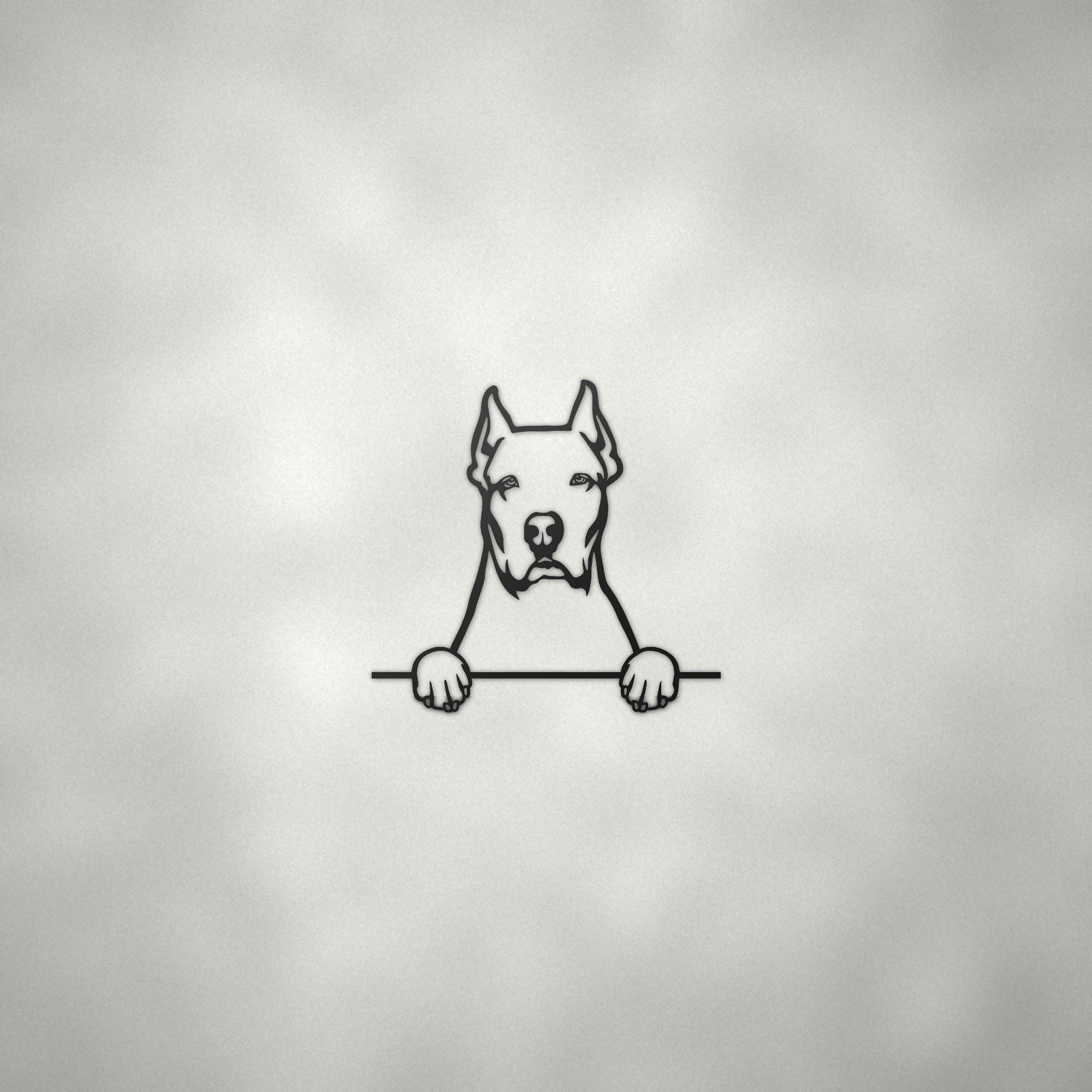 Dogo Argentino Dog Lover Gift Metal Dog Sign — alternate angle