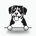 Entlebucher Mountain Dog Lover Gift Metal Dog Sign — front view on white background