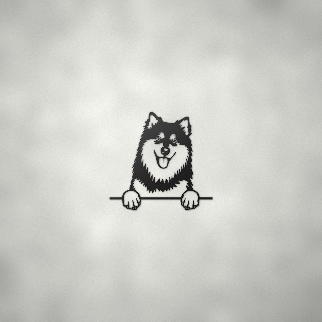 Finnish Lapphund Dog Lover Gift Metal Dog Sign — alternate angle