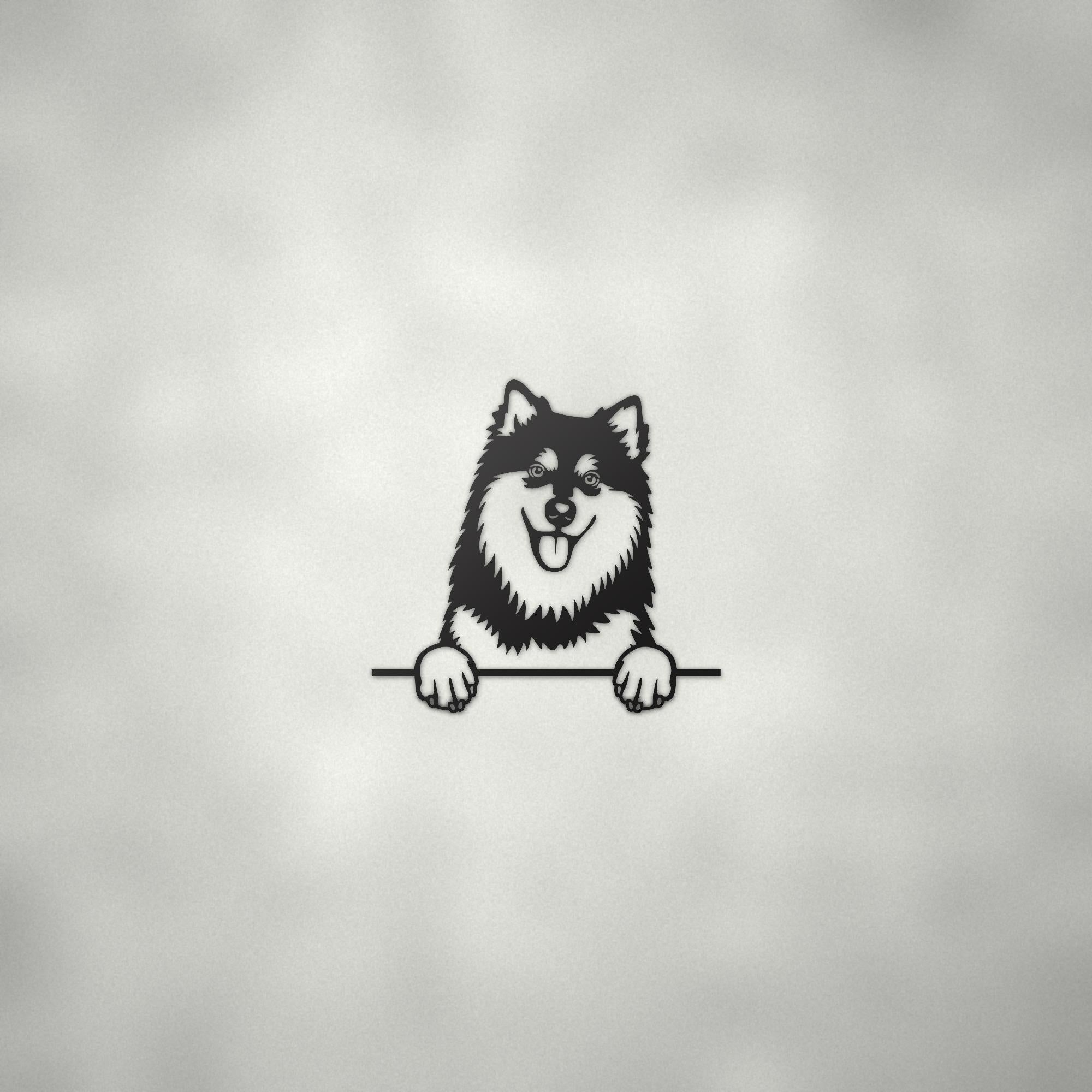 Finnish Lapphund Dog Lover Gift Metal Dog Sign — alternate angle