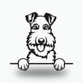 Fox Terrier Dog Lover Gift Metal Dog Sign — front view on white background