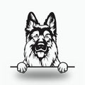 German Shepherd Dog Lover Gift Metal Dog Sign — front view on white background