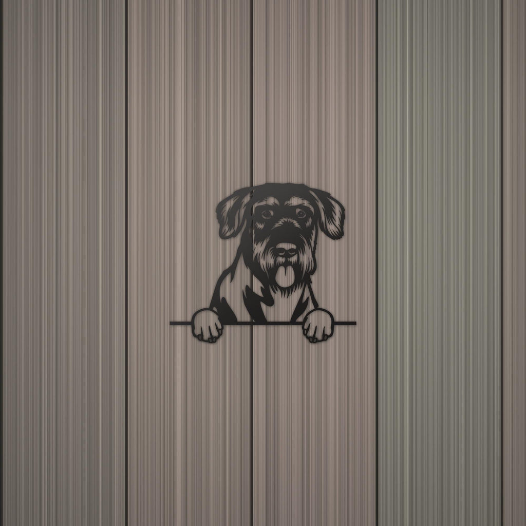 Giant Schnauzer Dog Lover Gift Metal Dog Sign — detail view