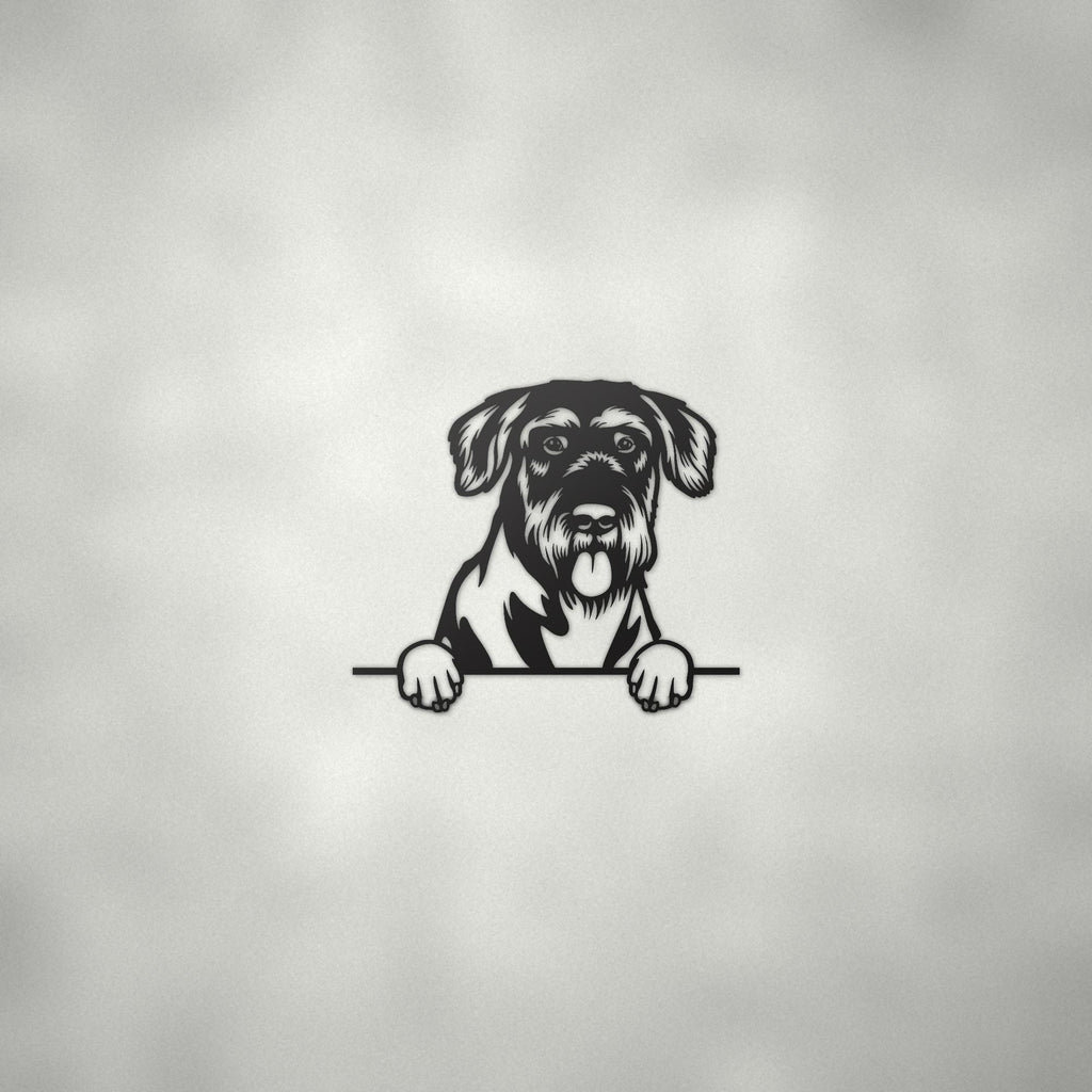 Giant Schnauzer Dog Lover Gift Metal Dog Sign — alternate angle