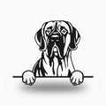 Great Dane Dog Lover Gift Metal Dog Sign — front view on white background