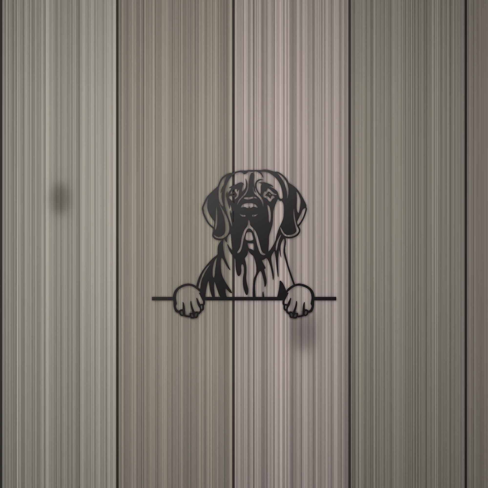 Great Dane Dog Lover Gift Metal Dog Sign — detail view