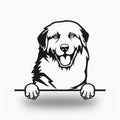 Great Pyrenees Dog Lover Gift Metal Dog Sign — front view on white background