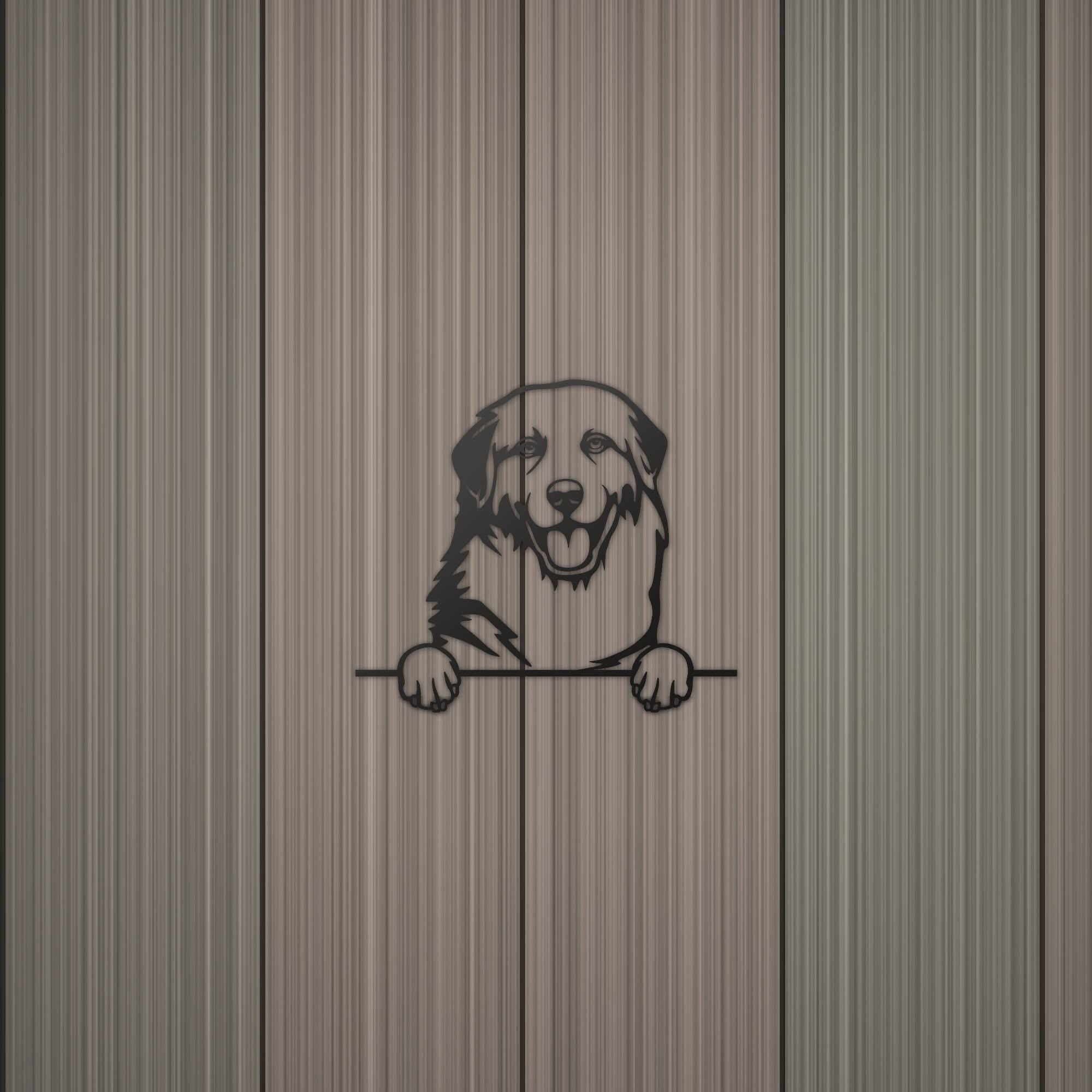 Great Pyrenees Dog Lover Gift Metal Dog Sign — detail view