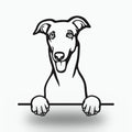 Greyhound Dog Lover Gift Metal Dog Sign — front view on white background