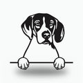 Harrier Dog Lover Gift Metal Dog Sign — front view on white background