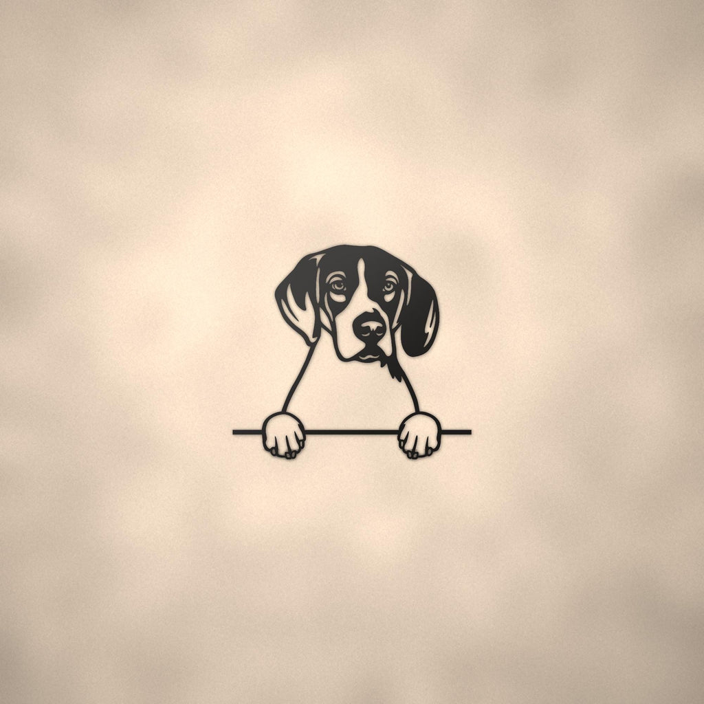 Harrier Dog Lover Gift Metal Dog Sign — lifestyle setting