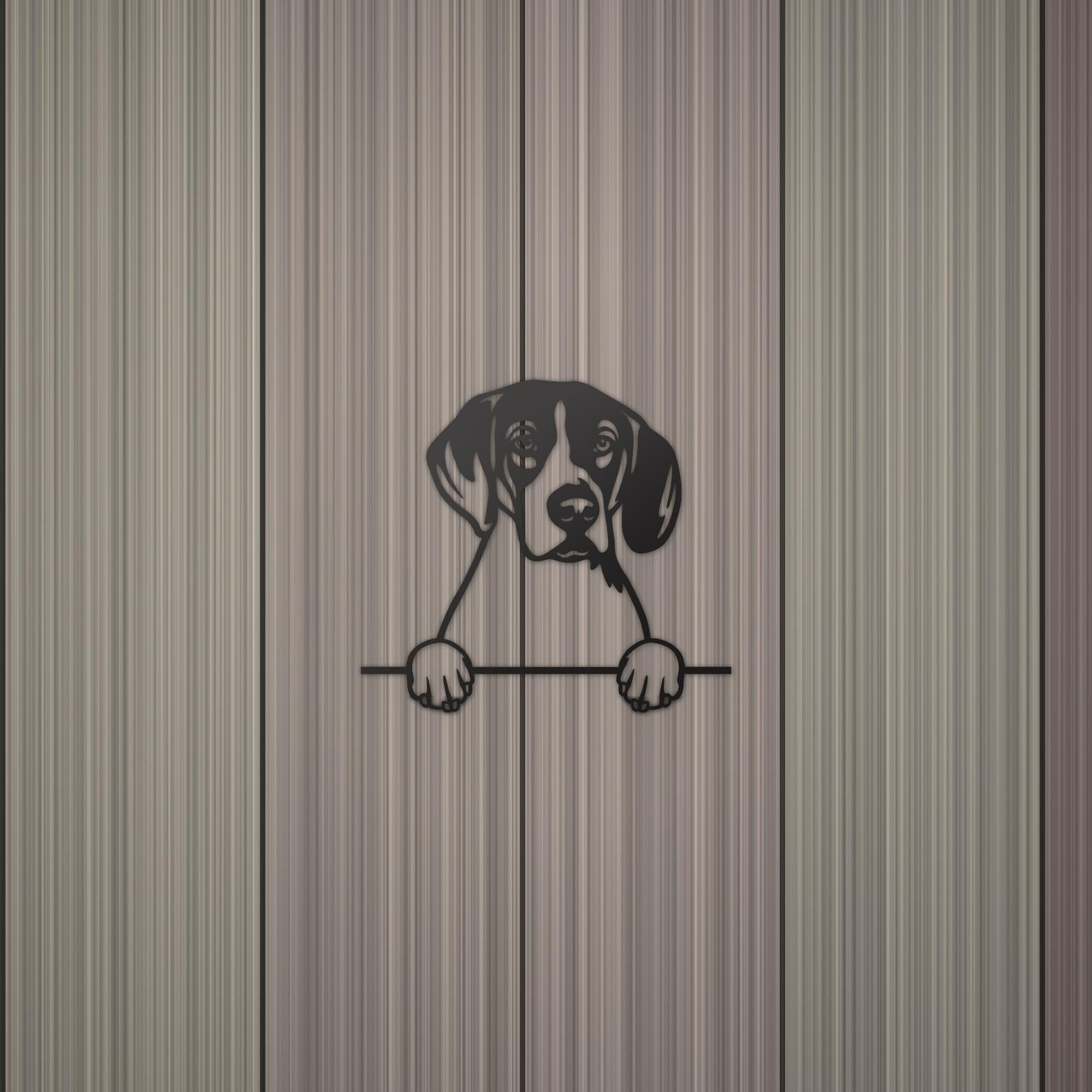 Harrier Dog Lover Gift Metal Dog Sign — detail view