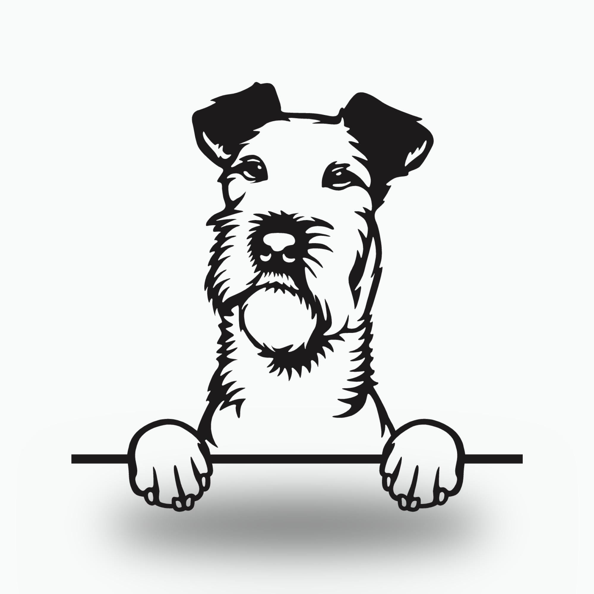 Irish Terrier Dog Lover Gift Metal Dog Sign — front view on white background