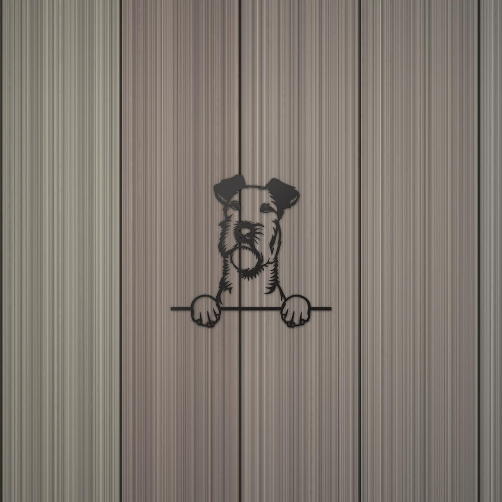 Irish Terrier Dog Lover Gift Metal Dog Sign — detail view