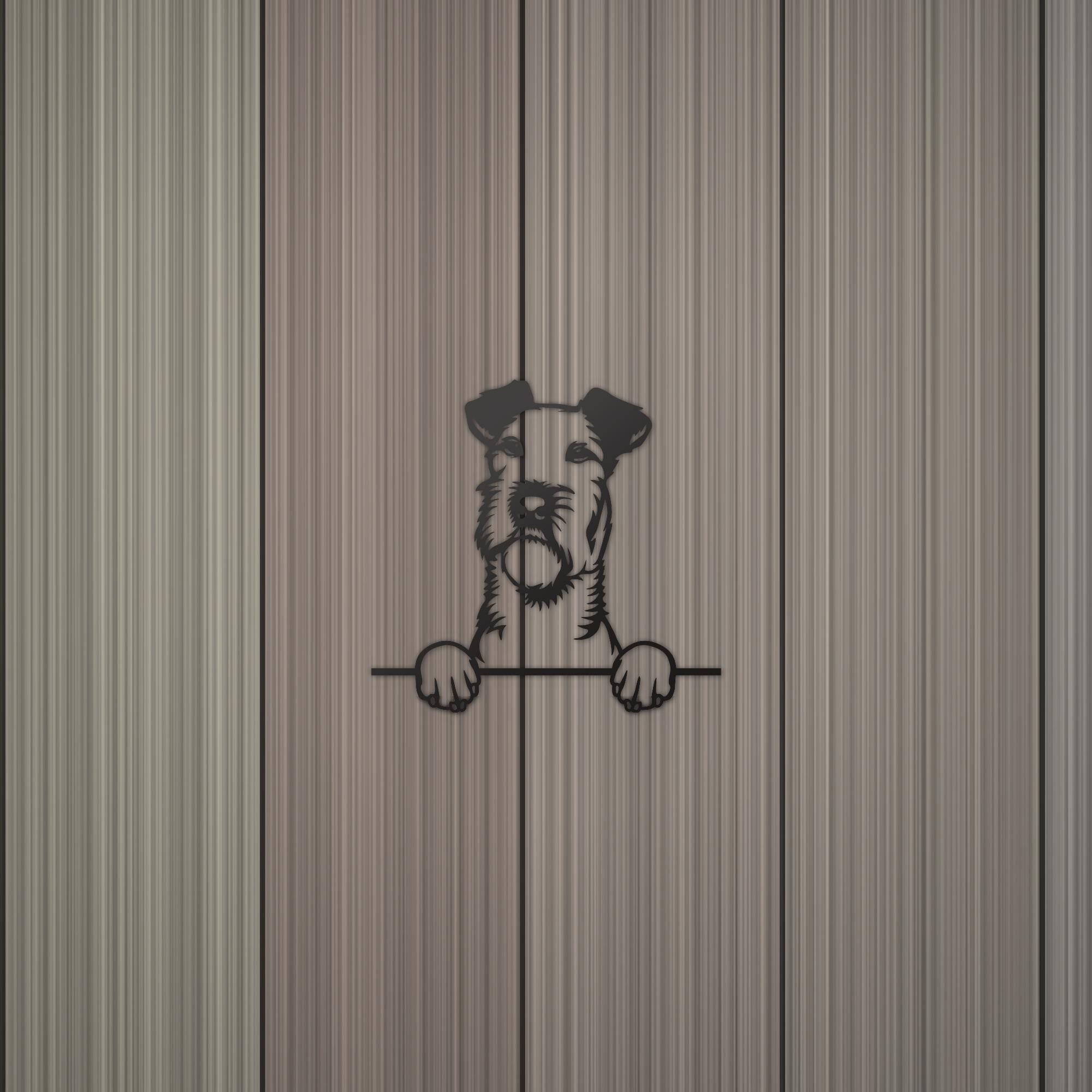 Irish Terrier Dog Lover Gift Metal Dog Sign — detail view