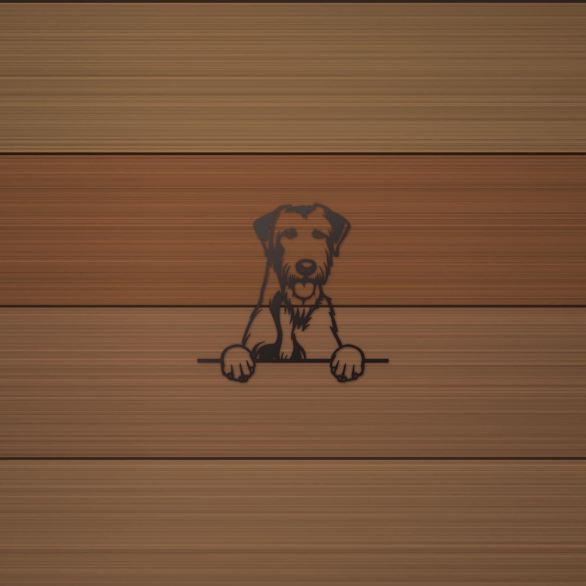 Irish Wolfhound Dog Lover Gift Metal Dog Sign — alternate angle