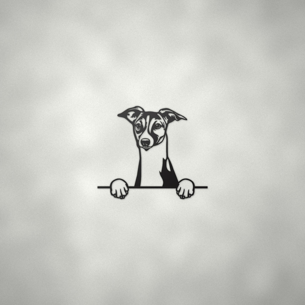 Italian Greyhound Dog Lover Gift Metal Dog Sign — alternate angle
