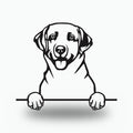 Labrador Retriever Dog Lover Gift Metal Dog Sign — front view on white background