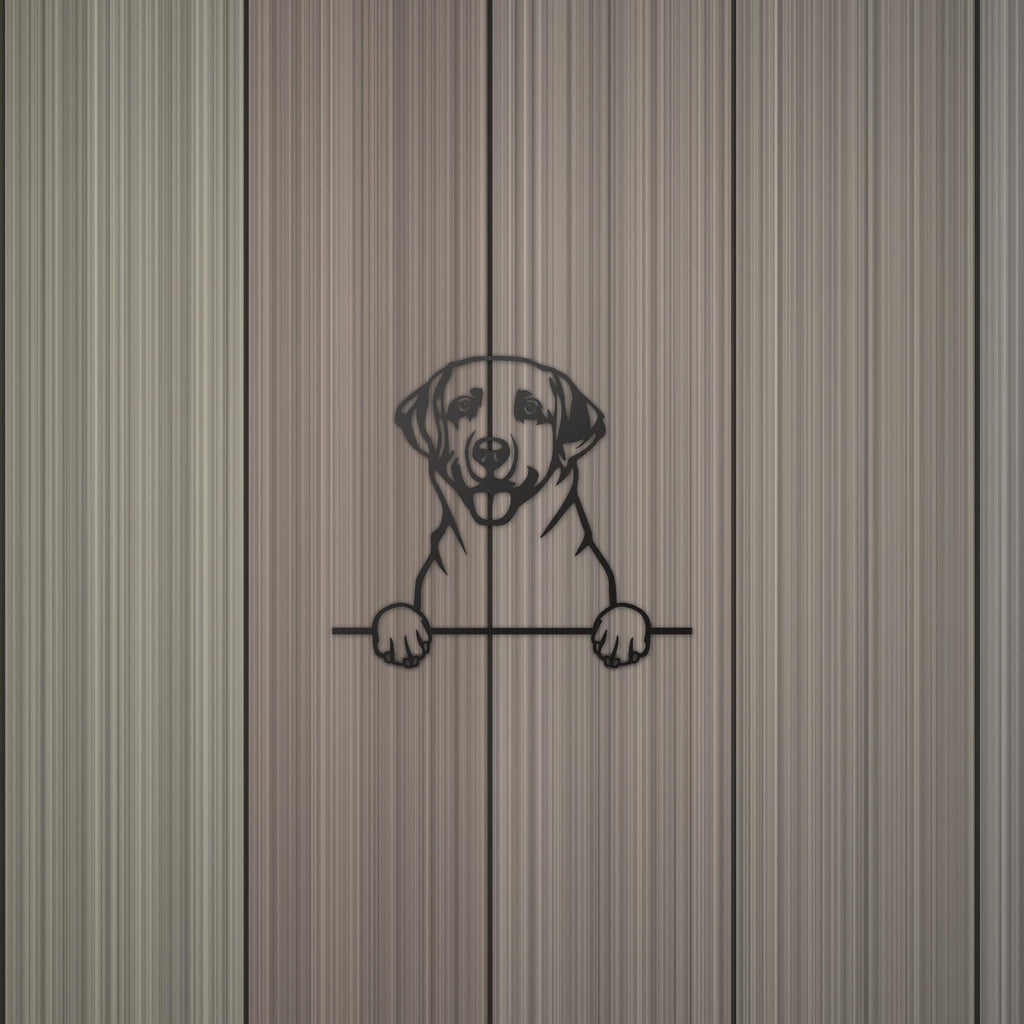 Labrador Retriever Dog Lover Gift Metal Dog Sign — detail view