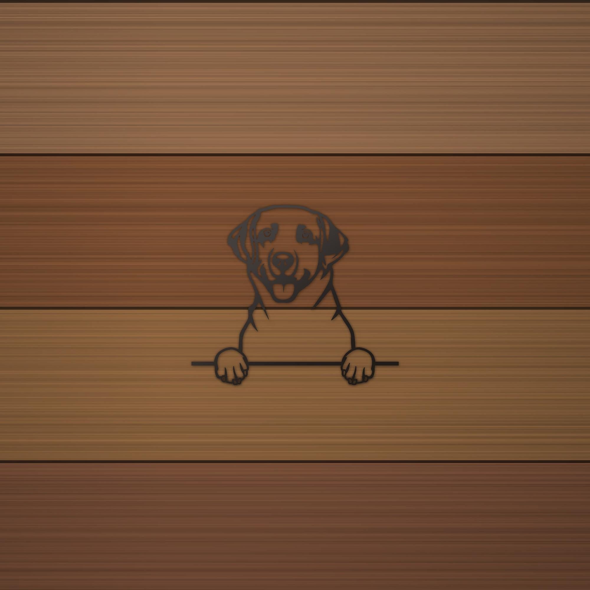 Labrador Retriever Dog Lover Gift Metal Dog Sign — alternate angle