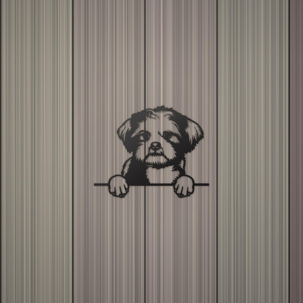 Lhasa Apso Dog Lover Gift Metal Dog Sign — detail view