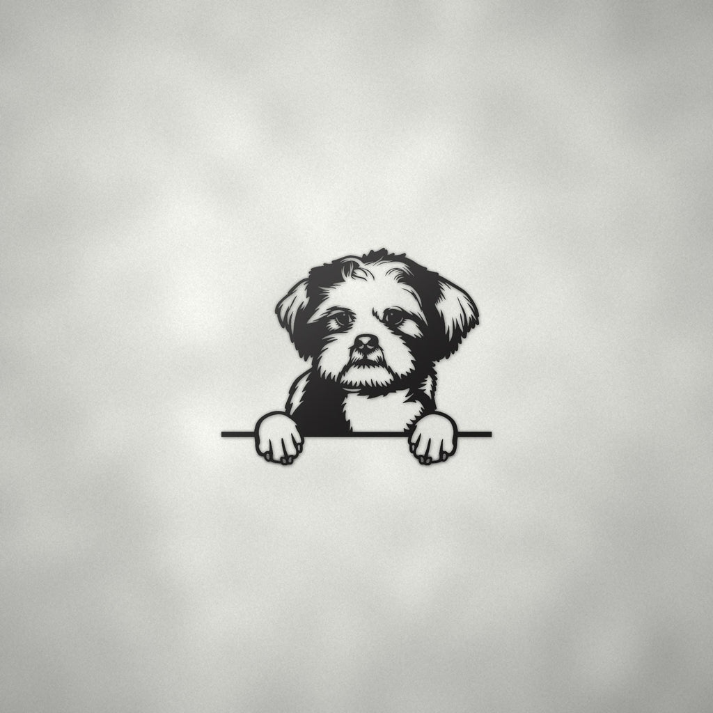 Lhasa Apso Dog Lover Gift Metal Dog Sign — alternate angle