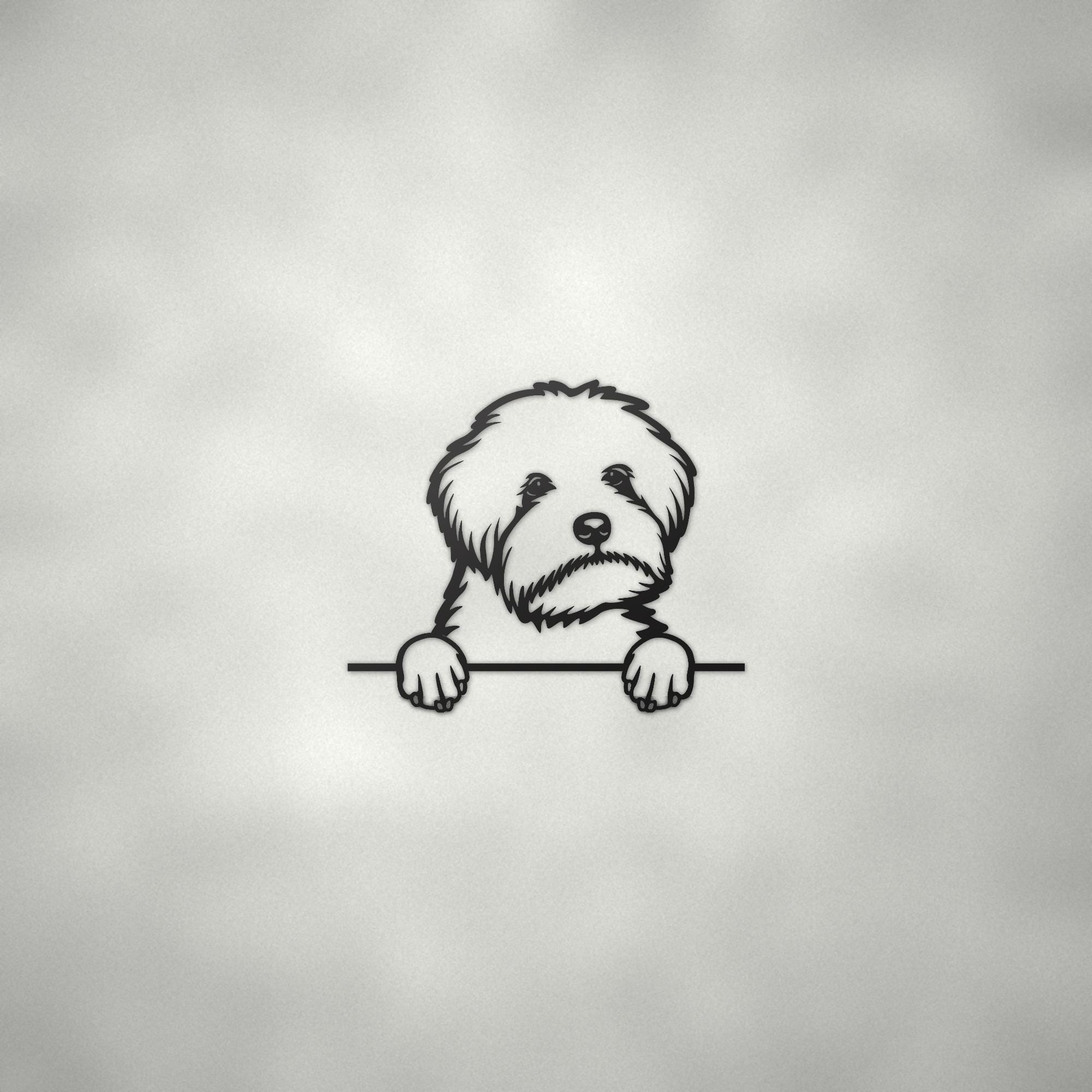 Maltipoo Dog Lover Gift Metal Dog Sign — alternate angle